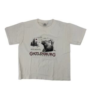 Gatlinburg Tennessee Bear Graphic T Shirt Smoky Mountains Youth L